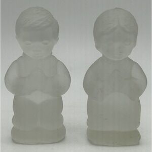Goebel Hummel 1978‎ Praying Girl & Boy Crystal Figurines Pair Miniature 2.75"